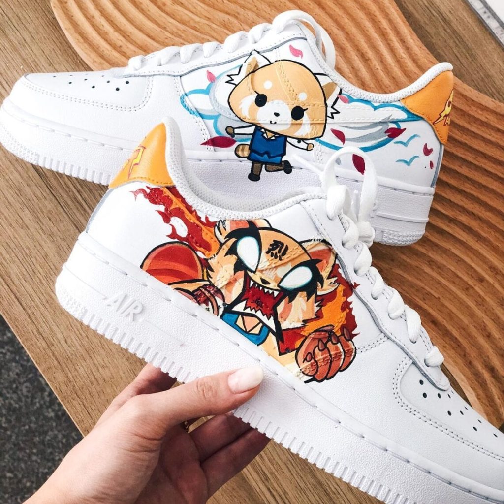 aggretsuko air force 1s - Anime Shoes UK Store
