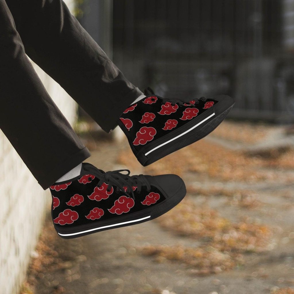 akatsuki naruto classic high top canvas shoes 18 - Anime Shoes UK Store