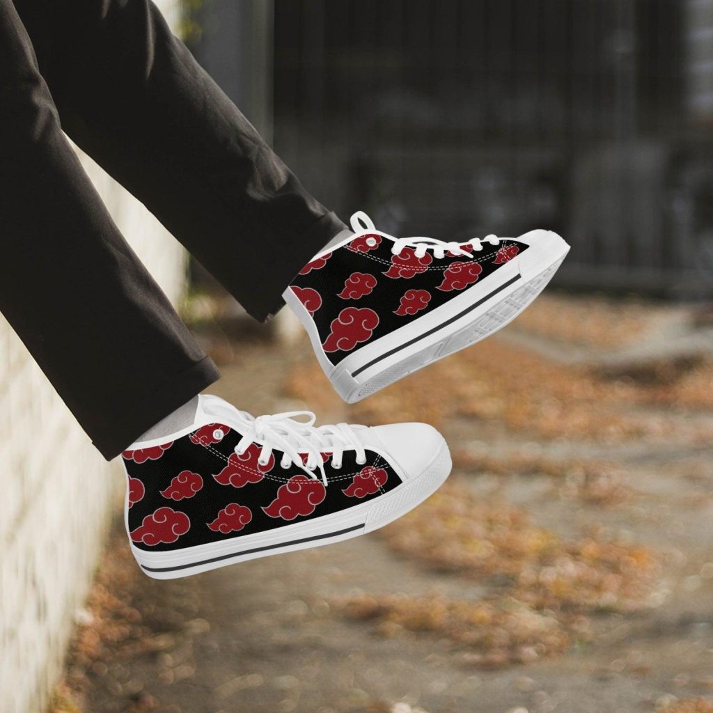 akatsuki naruto classic high top canvas shoes 25 - Anime Shoes UK Store