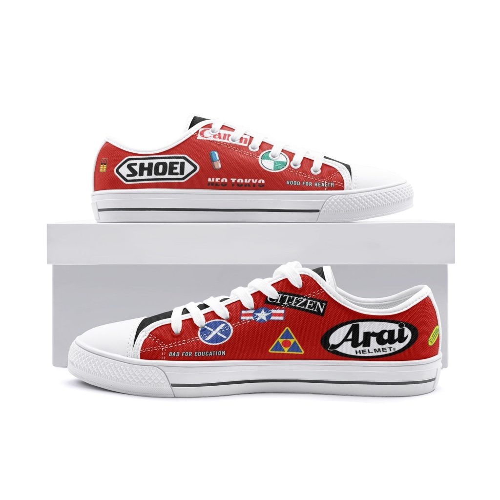 akira kaneda bike classic low top canvas shoes 2 - Anime Shoes UK Store