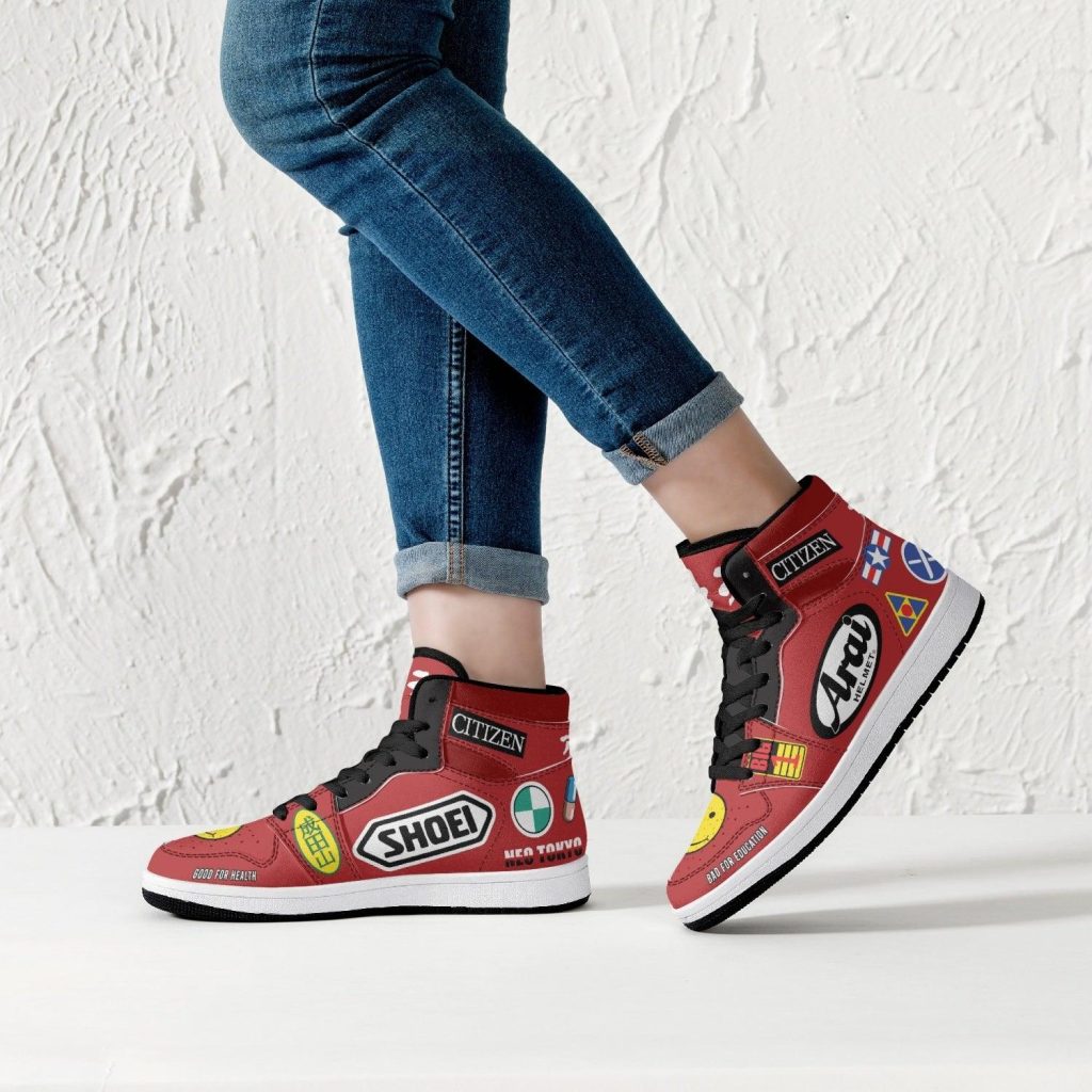 akira kaneda bike decals j force shoes 6 - Anime Shoes UK Store