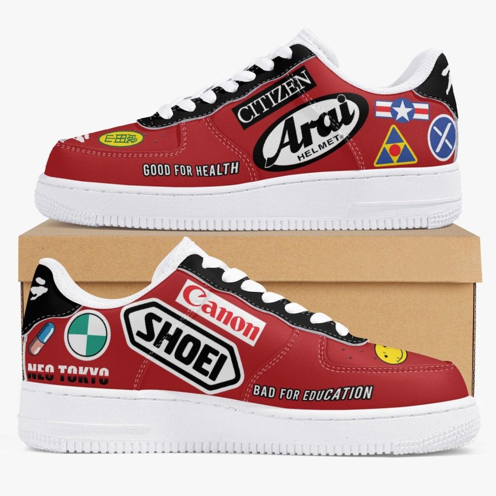 akira kaneda bike decals kamikaze 1 shoes - Anime Shoes UK Store