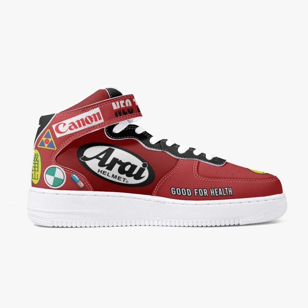 akira kaneda bike decals kamikaze high top shoes 4 - Anime Shoes UK Store
