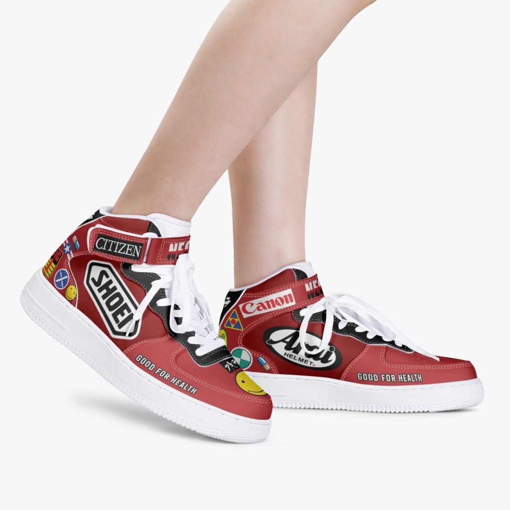 akira kaneda bike decals kamikaze high top shoes 8 - Anime Shoes UK Store