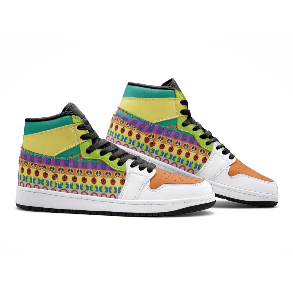 colorful patterns jojos bizarre adventure jd1 shoes 2 - Anime Shoes UK Store
