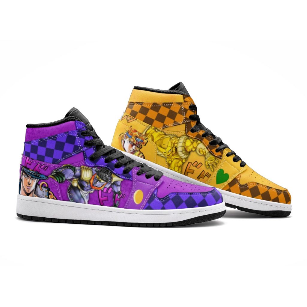 dio brando vs jotaro kujo jojos bizarre adventure jd1 shoes 2 - Anime Shoes UK Store