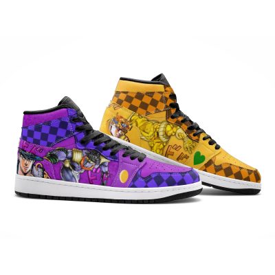 dio brando vs jotaro kujo jojos bizarre adventure jd1 shoes 2 - Anime Shoes UK Store