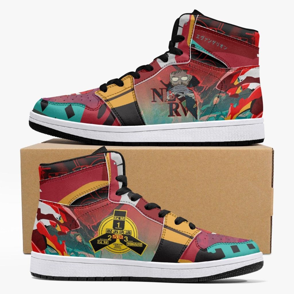 gendo ikari eva unit 02 neon genesis evangelion j force shoes - Anime Shoes UK Store