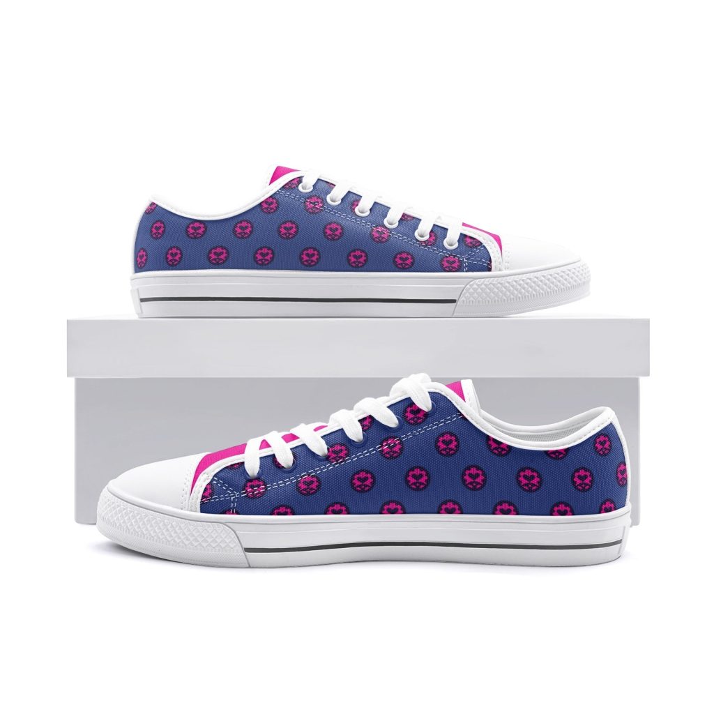 giorno giovanna jojos bizarre adventure classic low top canvas shoes 2 - Anime Shoes UK Store