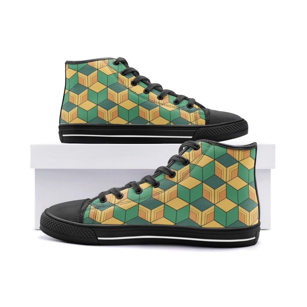 giyu tomioka demon slayer classic high top canvas shoes 5 - Anime Shoes UK Store