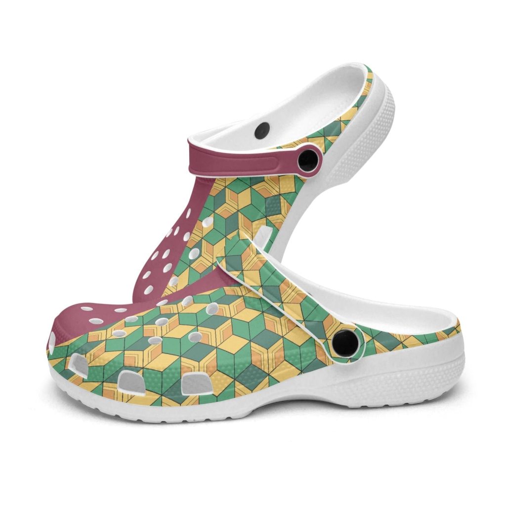giyu tomioka demon slayer custom clogs 4 - Anime Shoes UK Store