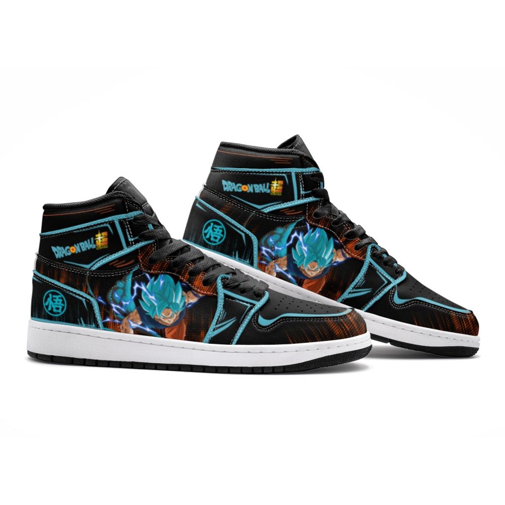 goku blue dragon ball super jd1 shoes 2 - Anime Shoes UK Store