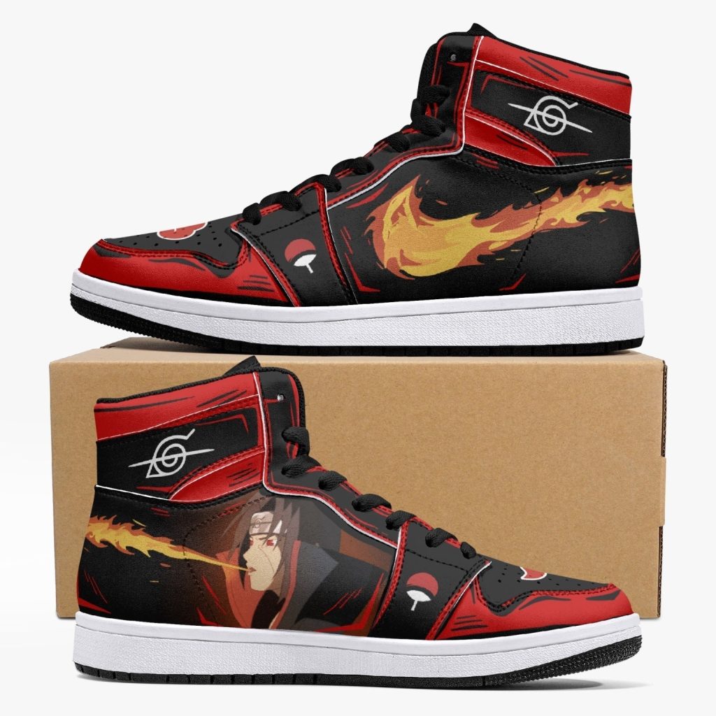itachi uchiha fireball akatsuki j force shoes - Anime Shoes UK Store