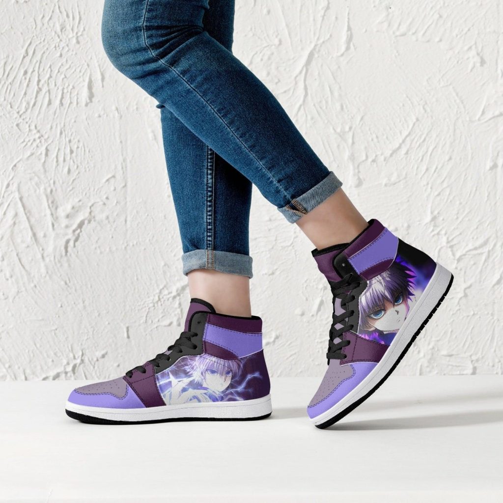 killua lightning palm hunter x hunter j force shoes 8 - Anime Shoes UK Store