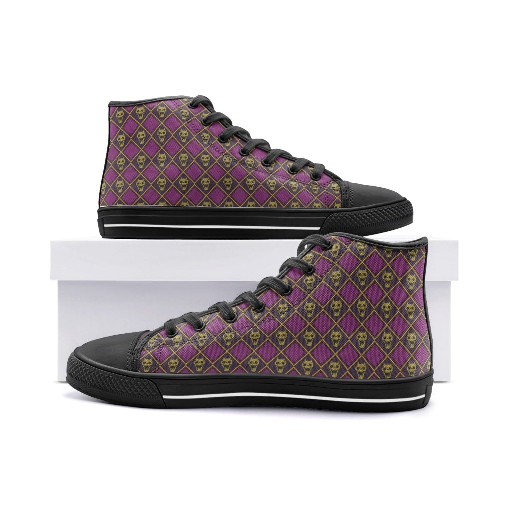 kira killer queen jojos bizarre adventure classic high top canvas shoes 5 - Anime Shoes UK Store