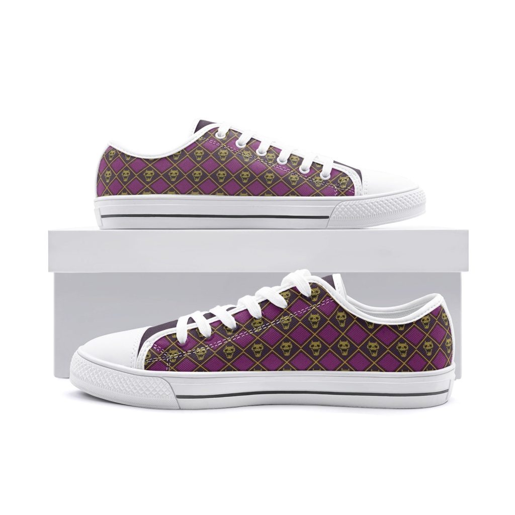 kira killer queen jojos bizarre adventure classic low top canvas shoes 2 - Anime Shoes UK Store