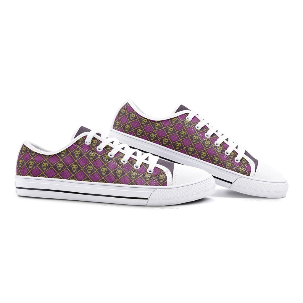 kira killer queen jojos bizarre adventure classic low top canvas shoes 3 - Anime Shoes UK Store