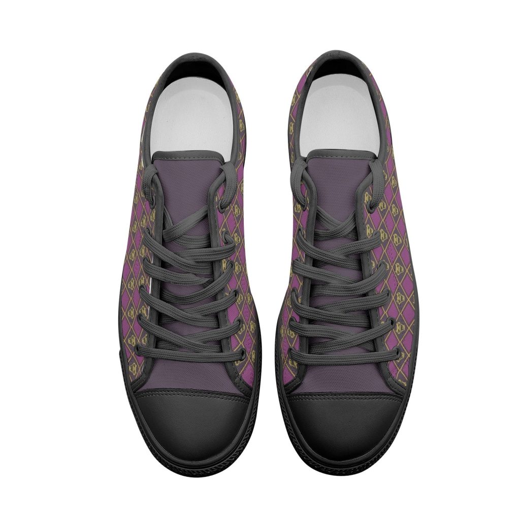 kira killer queen jojos bizarre adventure classic low top canvas shoes 8 - Anime Shoes UK Store