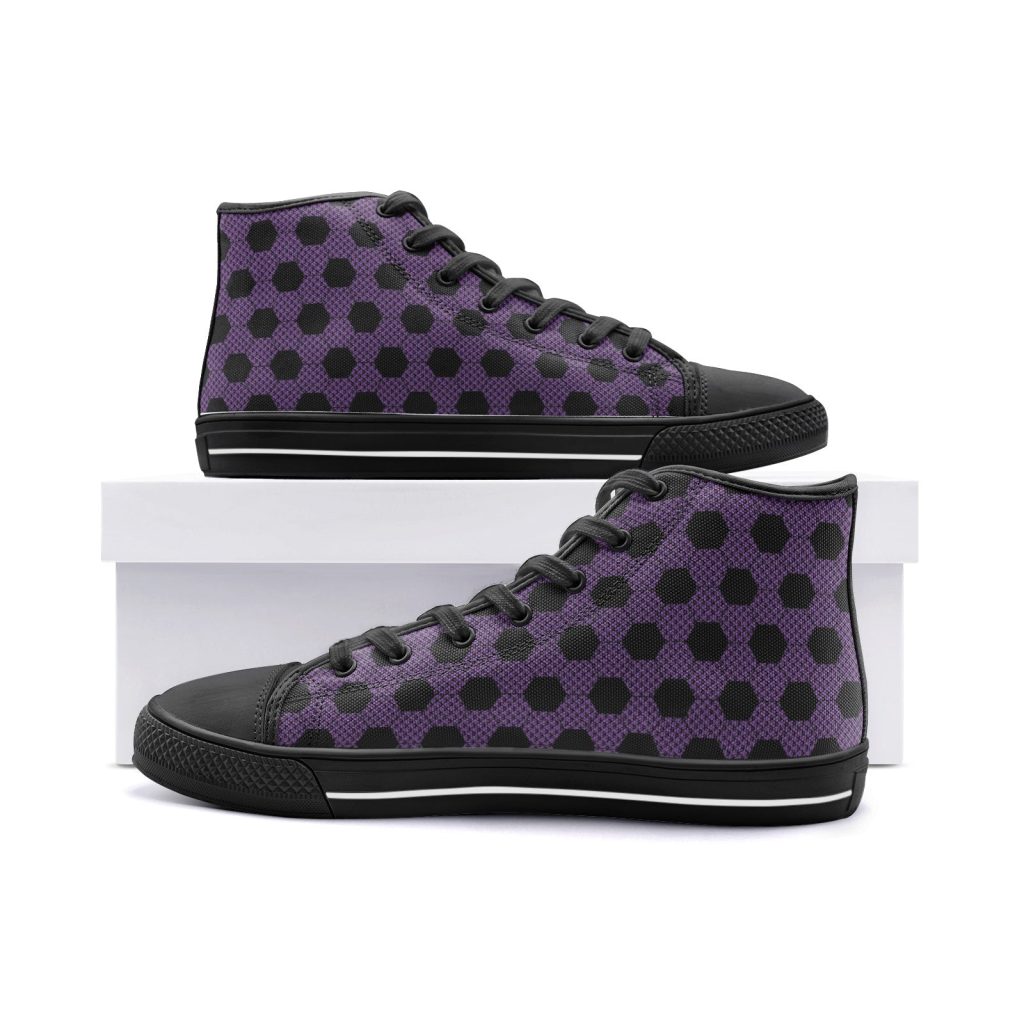 kokushibo demon slayer classic high top canvas shoes 5 - Anime Shoes UK Store