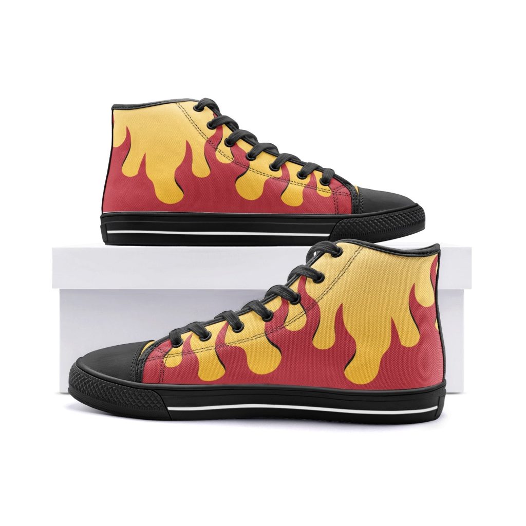 kyojuro demon slayer classic high top canvas shoes 5 - Anime Shoes UK Store