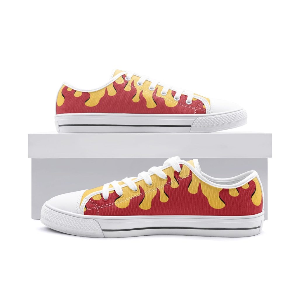 kyojuro demon slayer classic low top canvas shoes 2 - Anime Shoes UK Store