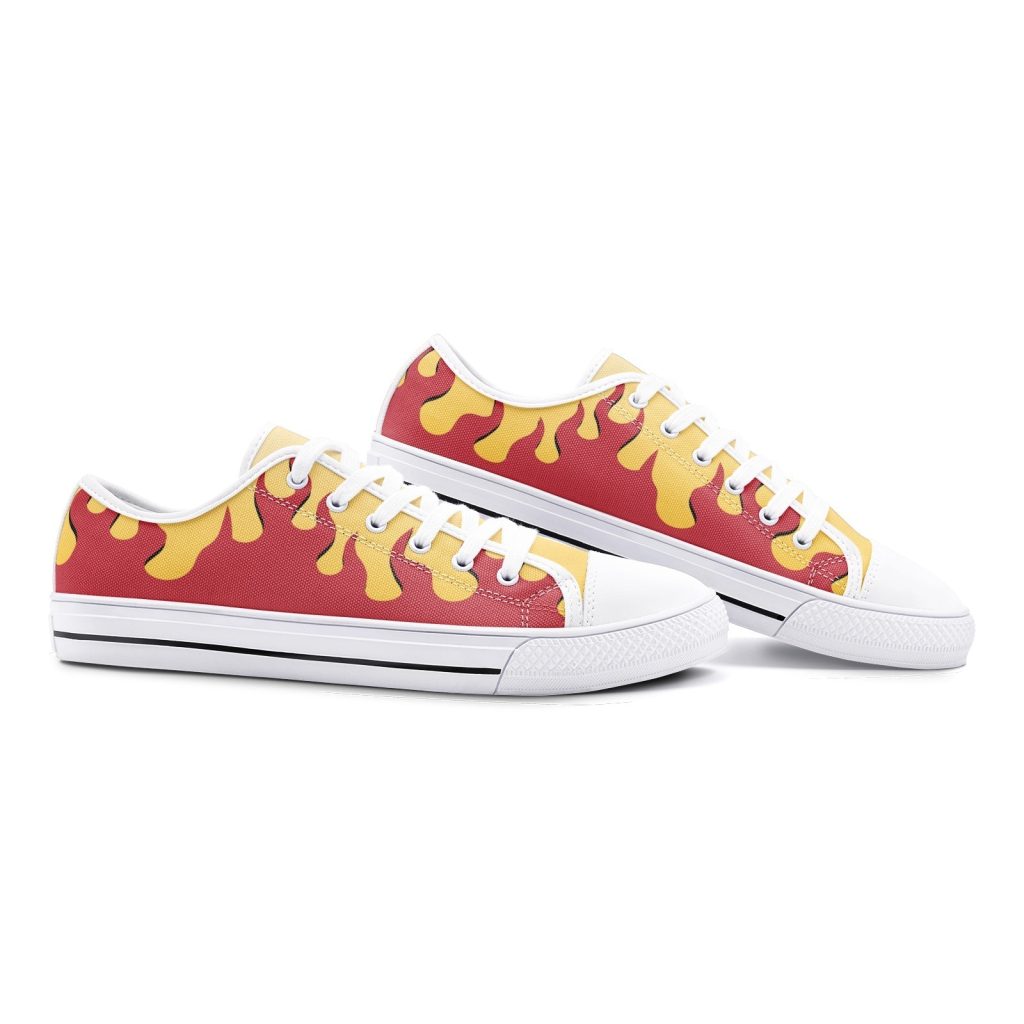 kyojuro demon slayer classic low top canvas shoes 3 - Anime Shoes UK Store