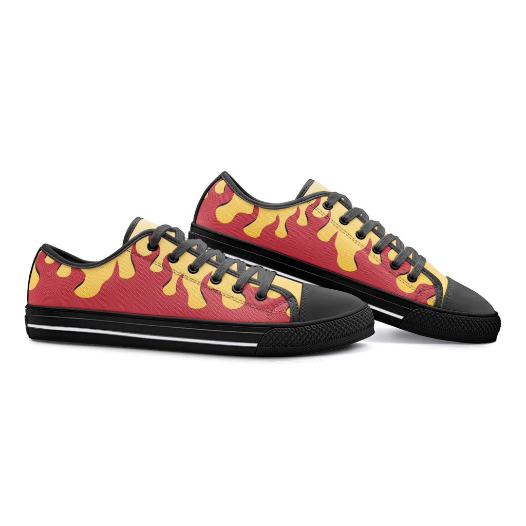 kyojuro demon slayer classic low top canvas shoes 7 - Anime Shoes UK Store