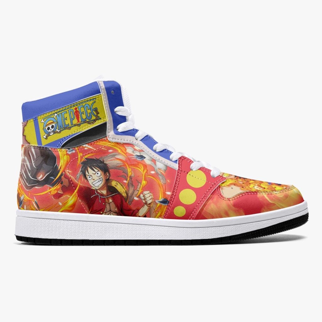 monkey d luffy red hawk one piece j force shoes 11 - Anime Shoes UK Store
