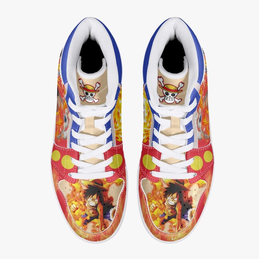 monkey d luffy red hawk one piece j force shoes 16 - Anime Shoes UK Store