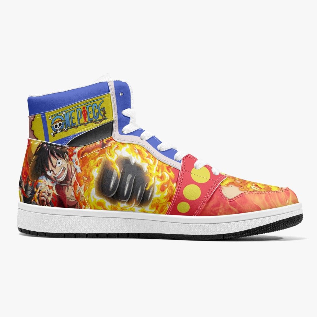 monkey d luffy red hawk one piece j force shoes 9 - Anime Shoes UK Store