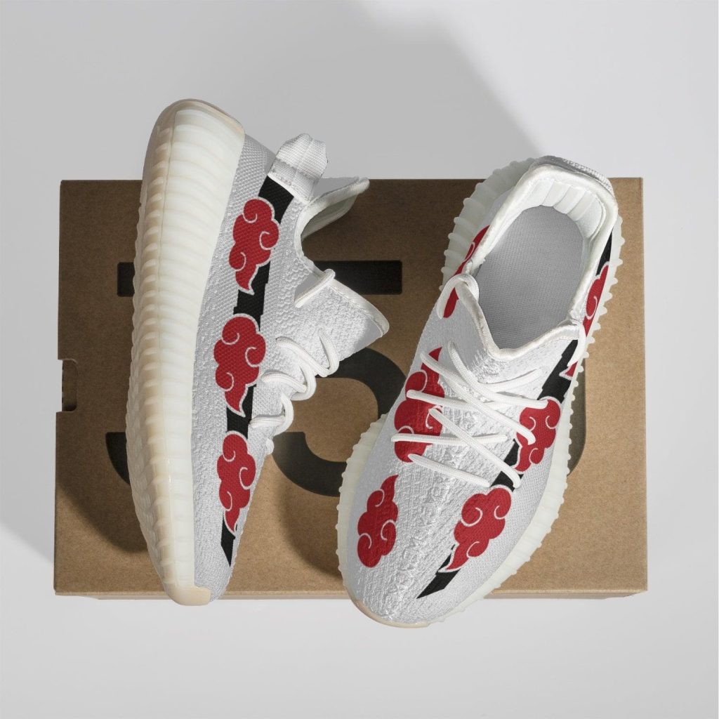 naruto akatsuki white yz shoes 4 - Anime Shoes UK Store