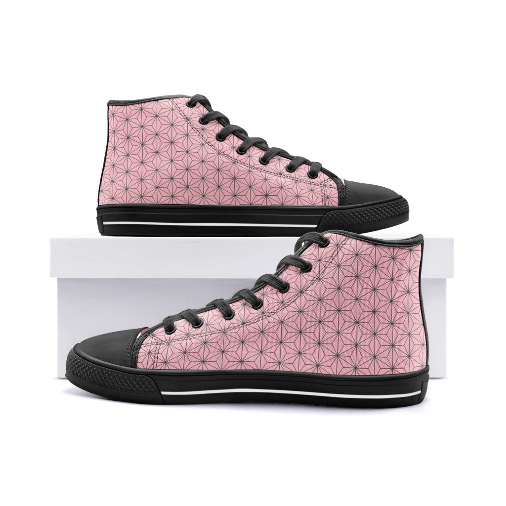 nezuko kamado demon slayer classic high top canvas shoes 5 - Anime Shoes UK Store