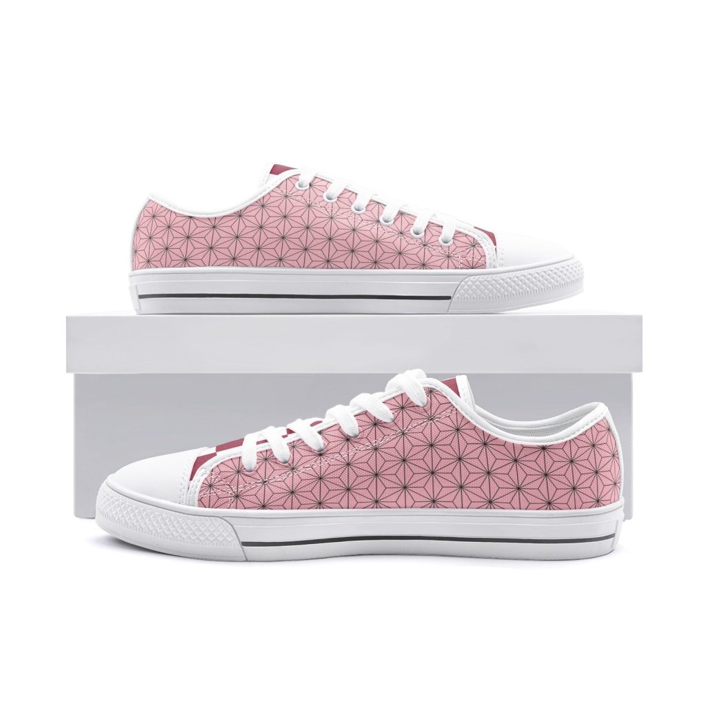 nezuko kamado demon slayer classic low top canvas shoes 2 - Anime Shoes UK Store