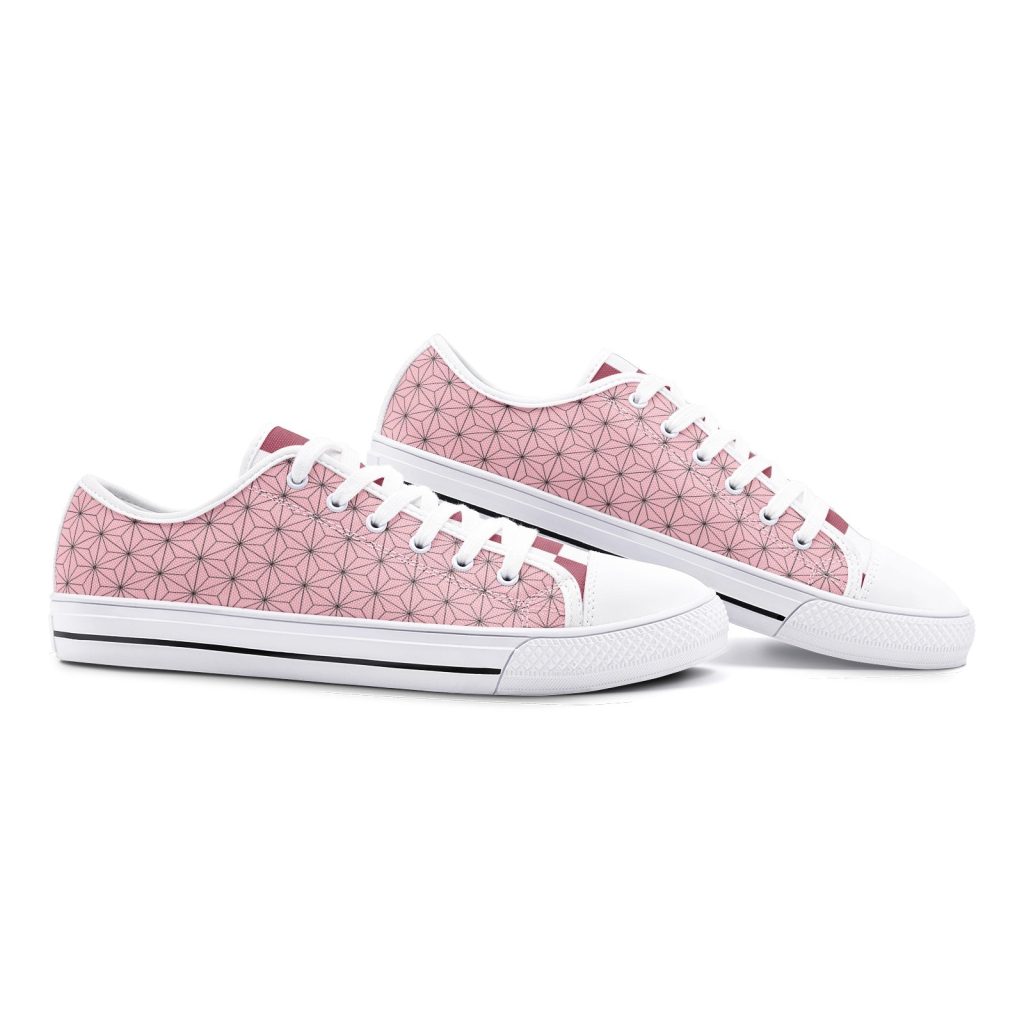 nezuko kamado demon slayer classic low top canvas shoes 3 - Anime Shoes UK Store