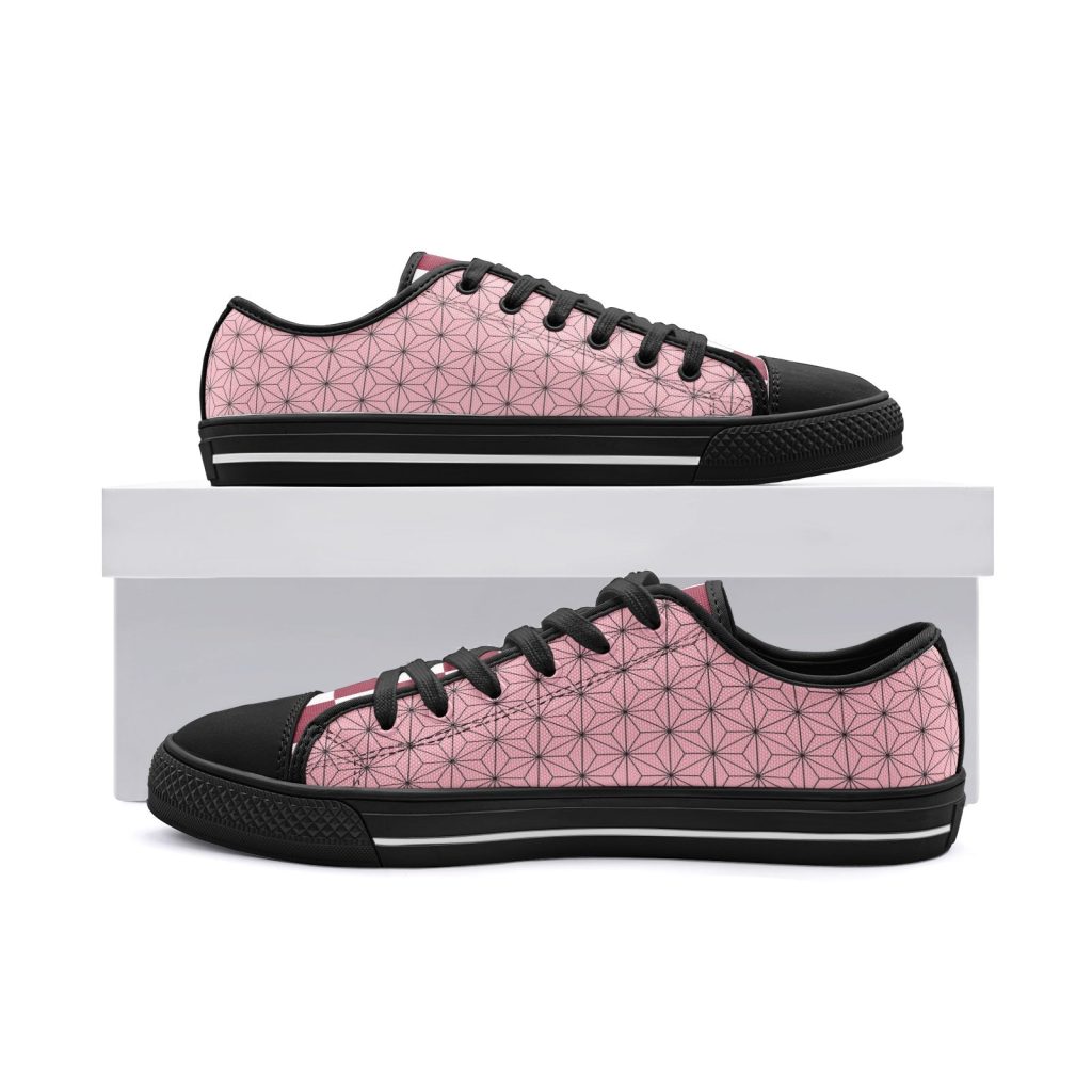 nezuko kamado demon slayer classic low top canvas shoes 6 - Anime Shoes UK Store