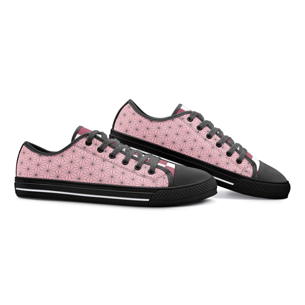 nezuko kamado demon slayer classic low top canvas shoes 7 - Anime Shoes UK Store
