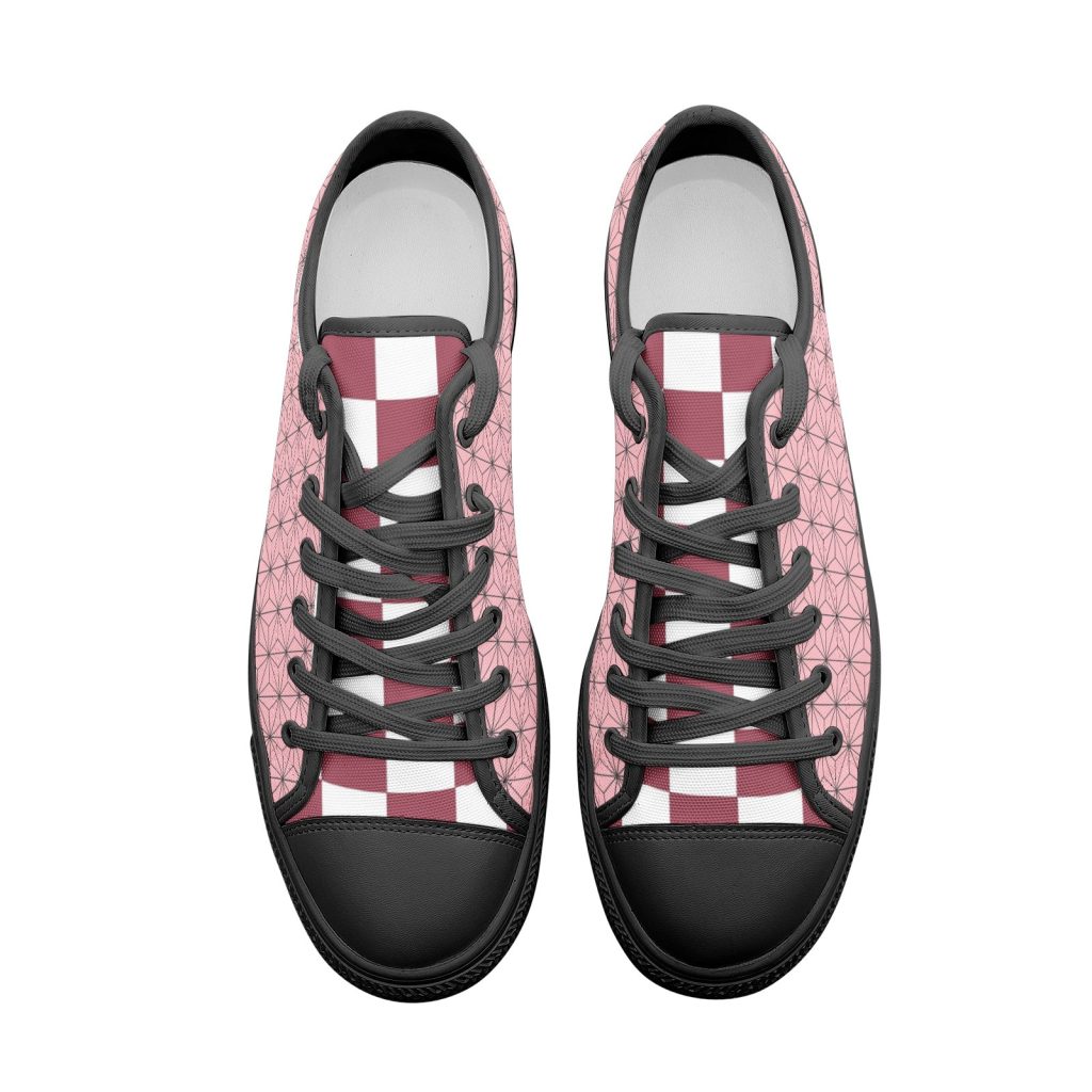 nezuko kamado demon slayer classic low top canvas shoes 8 - Anime Shoes UK Store