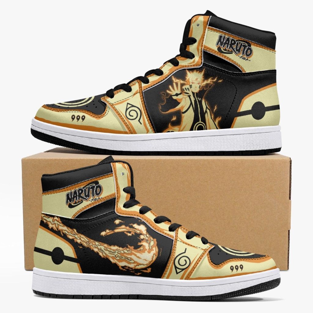nine tails chakra mode naruto shippuden j force shoes - Anime Shoes UK Store