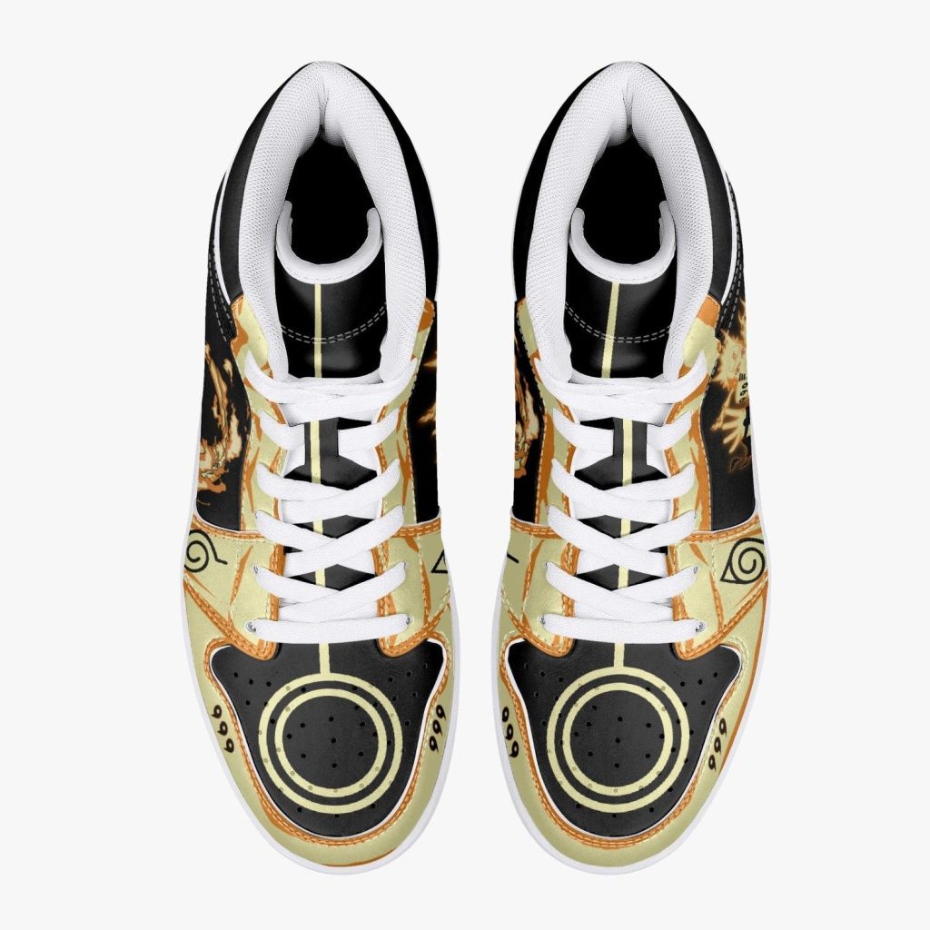 nine tails chakra mode naruto shippuden j force shoes 12 - Anime Shoes UK Store