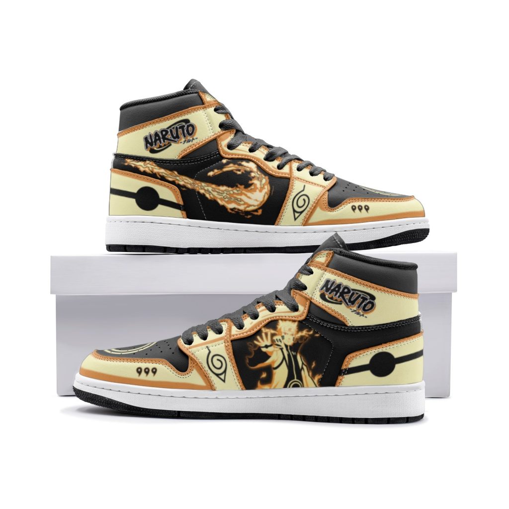nine tails chakra mode naruto shippuden jd1 shoes - Anime Shoes UK Store