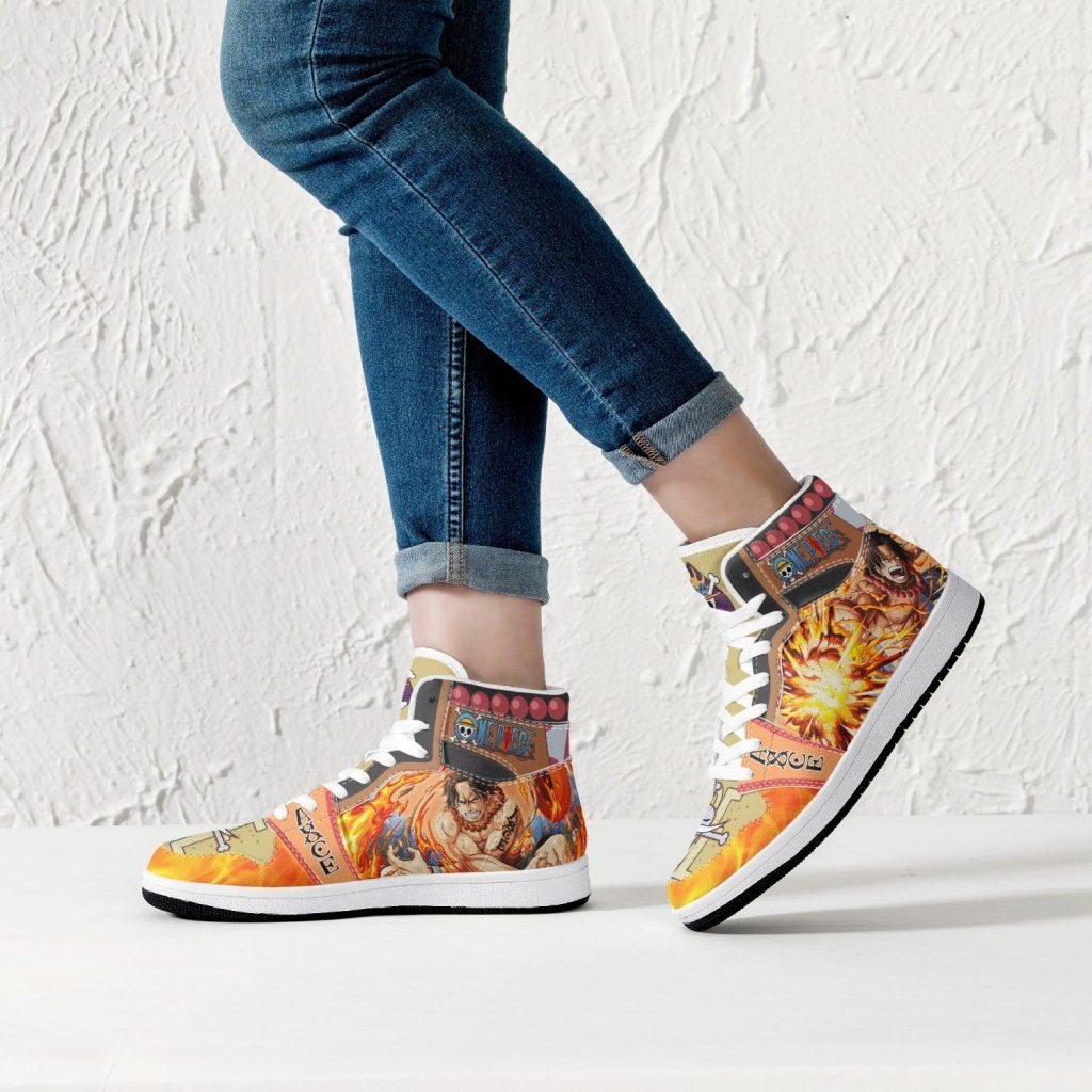 portgas d ace one piece j force shoes 14 - Anime Shoes UK Store