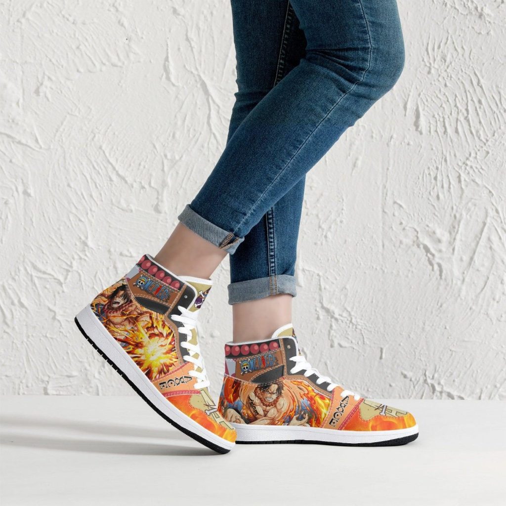 portgas d ace one piece j force shoes 17 - Anime Shoes UK Store