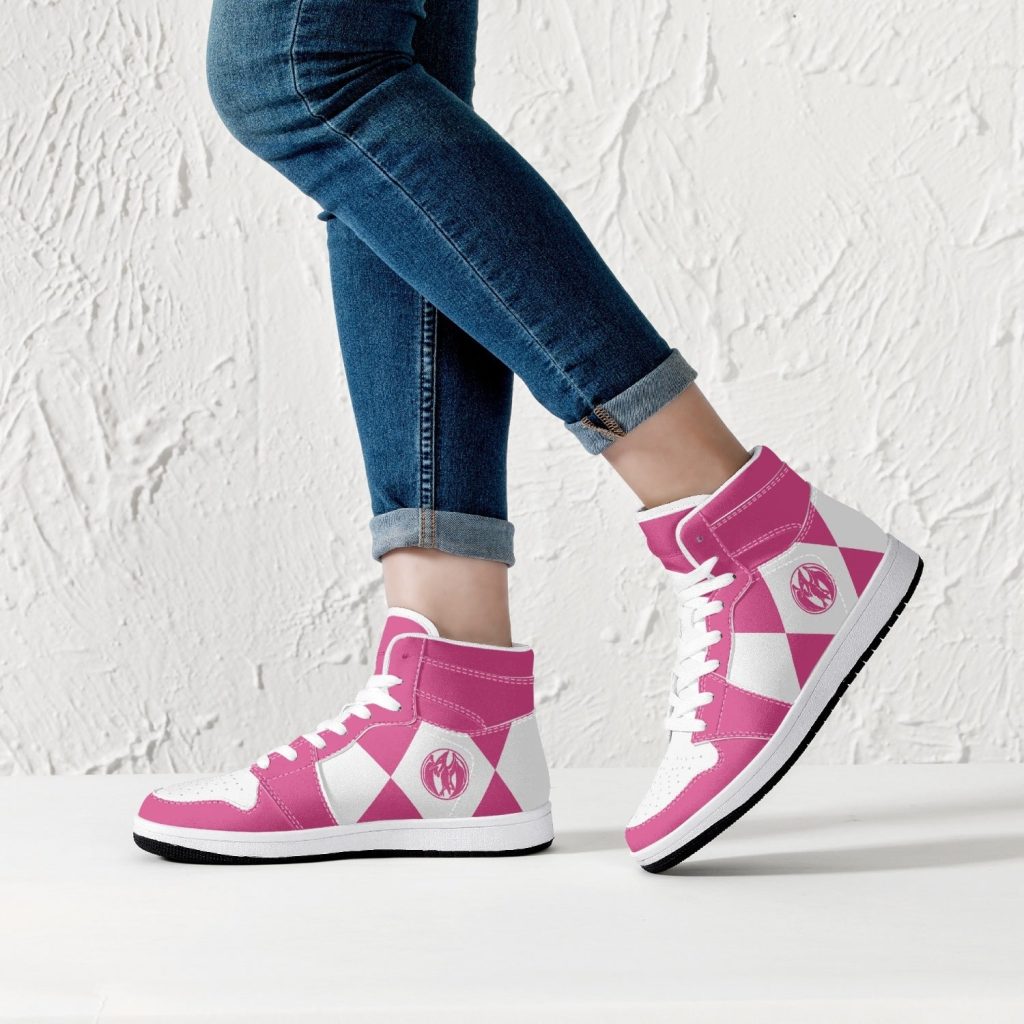 power rangers pink j force shoes 15 - Anime Shoes UK Store