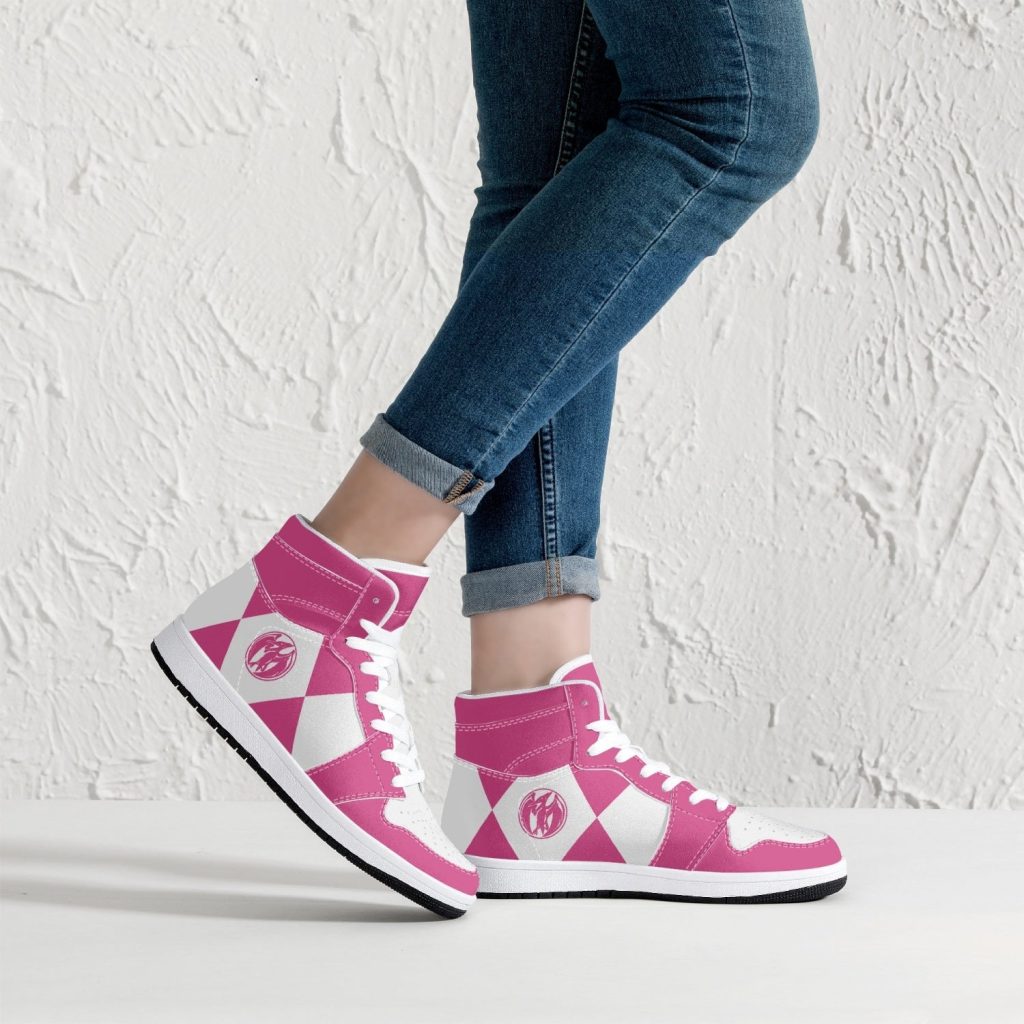 power rangers pink j force shoes 23 - Anime Shoes UK Store
