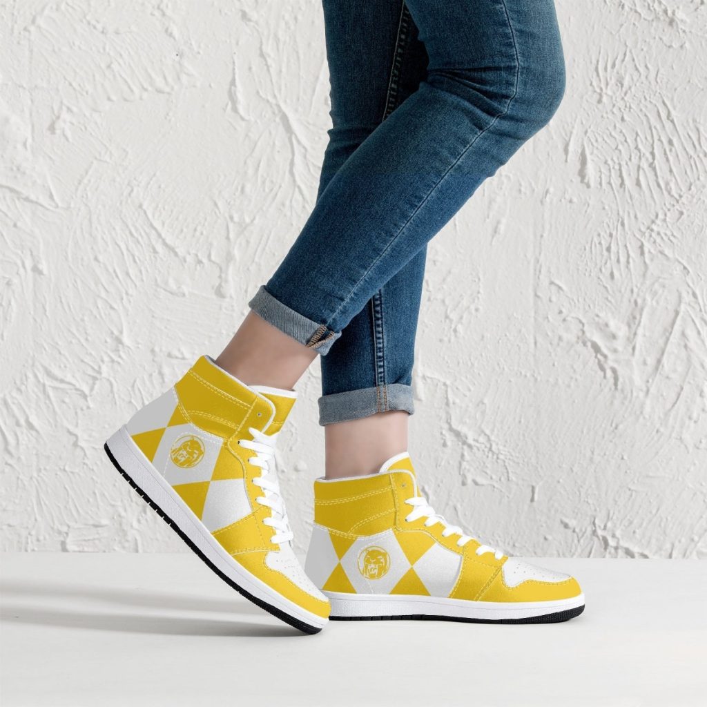 power rangers yellow j force shoes 20 - Anime Shoes UK Store