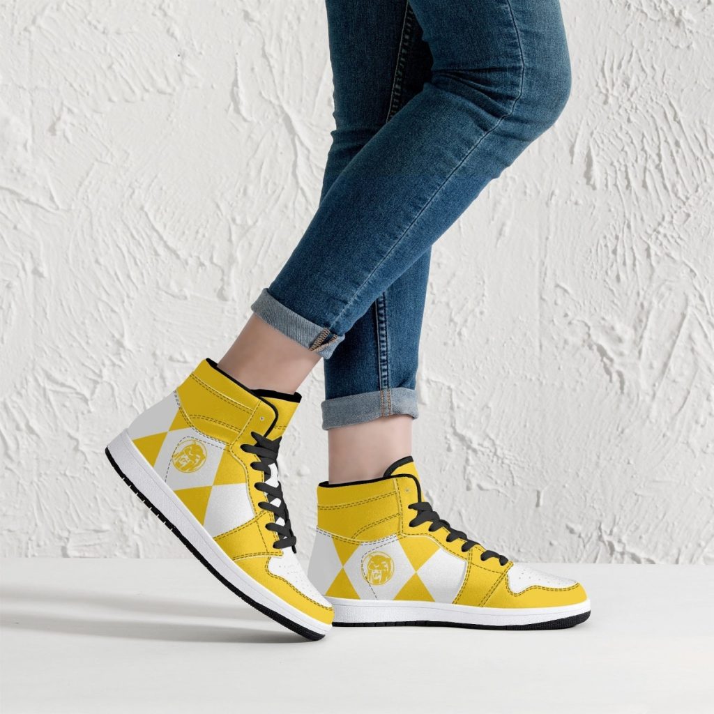 power rangers yellow j force shoes 6 - Anime Shoes UK Store