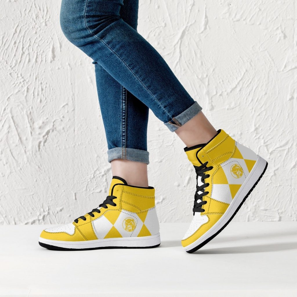 power rangers yellow j force shoes 7 - Anime Shoes UK Store