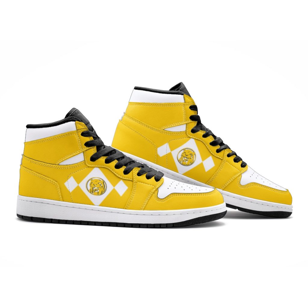 power rangers yellow jd1 shoes 2 - Anime Shoes UK Store