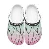 shinobu kocho demon slayer custom clogs 2 - Anime Shoes UK Store