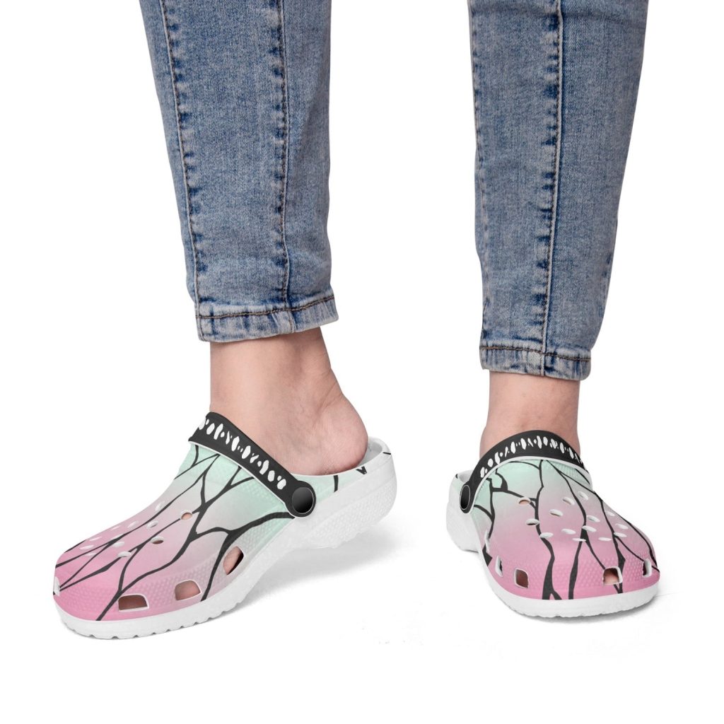 shinobu kocho demon slayer custom clogs 3 - Anime Shoes UK Store